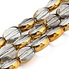 Electroplate Transparent Glass Beads Strands EGLA-G037-03A-HP08-1