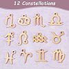 12Pcs 12 Constellations Manual Polishing 304 Stainless Steel Charms STAS-CA0001-83-5