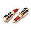 Rack Plating Alloy Enamel Rhinestone Pendants LS-ENAM-T011-117B-4