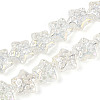 Electroplate Transparent Glass Beads Strands EGLA-N020-02B-1