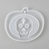 Halloween DIY Pumpkin Lampt with Skull Pendant Silicone Statue Molds DIY-P006-39-2