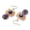 Natural Tiger Eye Dangle Earrings EJEW-MZ00169-01-4