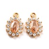 Real 18K Gold Plated Brass Micro Pave Cubic Zirconia Charms ZIRC-Z023-04F-NR-2