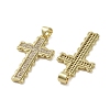 Brass Micro Pave Clear Cubic Zirconia Pendants KK-H466-09G-02-2