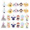 22Pcs 11 Styles Opaque Resin Pendants RESI-TA0004-18-3