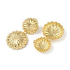 Double Flower Brass Stud Earrings EJEW-K257-06G-3