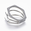 Tarnish Resistant 304 Stainless Steel Wide Band Finger Rings RJEW-E153-02P-17mm-3