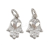 Brass Micro Pave Cubic Zirconia Pendants KK-A269-16P-1