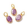 Real 18K Gold Plated Brass Micro Pave Cubic Zirconia Pendants KK-M243-07G-05-1