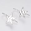 Brass Ear Stud Findings LS-X-KK-T027-63P-2