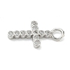 Brass Micro Pave Clear Cubic Zirconia Pendants KK-H528-09B-P-2