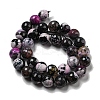 Faceted Natural Fire Crackle Agate Beads Strands G-F447-12mm-N15-3