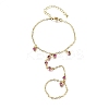 Brass Micro Pave Cubic Zirconia Mittens Bracelets BJEW-C156-01G-02-4