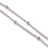 304 Stainless Steel Satellite Chain Slider Bracelet Making AJEW-JB01554-01-3