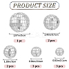 11Pcs 5 Style Plastic & Glass Disco Ball Cake Decorations FEPA-CP0001-01-2