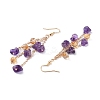 Golden Plated Brass Dangle Earrings EJEW-K275-01G-03-2