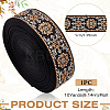 Ethnic Style Polyester Jacquard Flower Ribbon for Garment Accessories OCOR-WH0097-83A-2