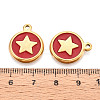 304 Stainless Steel Enamel Pendants STAS-N092-148B-3