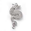 Brass Micro Pave Cubic Zirconia Links Connectors ZIRC-G157-46-2