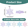 30Pcs 5 Colors AB Color Transparent Acrylic Chandelier Component Links TACR-HS0001-05-2