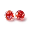 Luminous Handmade Glod Sand Lampwork Beads Strands LAMP-B028-03K-10mm-6