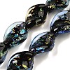 Handmade Dichroic Foil Glass Beads Strands DICH-U001-08D-1