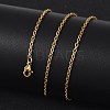Ion Plating(IP) 304 Stainless Steel Unisex Cable Chain for Necklace STAS-P045-01G-B-4