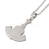 Non-Tarnish 201 Stainless Steel Pendant Necklaces NJEW-G118-04P-2