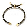 Braided Cotton Cord Slider Bracelet Making MAK-R001-01G-08-1