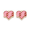 Valentine's Day Alloy Enamel Pendants ENAM-T024-17A-G-1