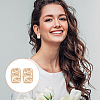 Real 14K Gold Plated 4 Pairs 4 Style Alloy Stud Earrings for Women EJEW-AN0004-24-4