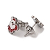 3 Pairs 3 Styles Christmas 304 Stainless Steel Hoop & Studs Earrings Set for Women EJEW-K279-12H-P-4