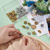 40Pcs 2 Colors 1-Hole Alloy Shank Buttons BUTT-AR0001-13-4