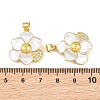 Brass Micro Clear Cubic Zirconia Peg Bails Pin Pendants KK-CBA6A75-52C-G-3