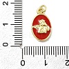 Brass Enamel Pendants KK-P338-10G-01-2