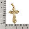 Rack Plating Brass Micro Pave Clear Cubic Zirconia Pendants KK-B092-41G-3