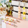 5Pcs 5 Colors Daisy Silicone Pendant Decorations HJEW-FH0001-71-4