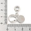 Rack Plating Alloy Enamel Flat Round with Star European Dangle Charms FIND-B034-08P-01-3