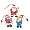 9Pcs 3 Styles Christmas Wood Pendant Decorations Set WOOD-U004-01A-2