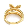 2Pcs 2 Styles Brass Micro Pave Cubic Zirconia Adjustable Rings for Women RJEW-P127-16G-4