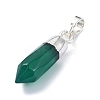 Natural Dyed & Heated Green Onyx Agate Pendants G-NH0001-02P-02-2