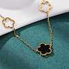 Ion Plating(IP) 304 Stainless Steel & Plastic Flower Pendant Necklaces for Women NJEW-P320-02G-03-3