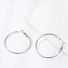 Tarnish Resistant 201 Stainless Steel Hoop Earrings LS-EJEW-F188-24P-B-1