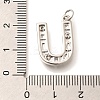 Brass Micro Pave Clear Cubic Zirconia Pendants KK-G521-01P-U-3