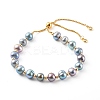 Potato Natural Pearl Slide Bracelets BJEW-JB06260-01-1