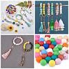 100Pcs Silicone Beads Round Rubber Bead 15MM Loose Spacer Beads for DIY Supplies Jewelry Keychain Making JX452A-5
