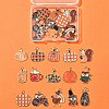 30Pcs 15 Styles Thanksgiving Day Golden Tone Alloy Enamel Pendants ENAM-FS0002-03-7
