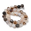 Natural Dendritic Agate Beads Strands G-A248-A07-03-3