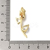 Rack Plating Brass Micro Pave Cubic Zirconia Pendants KK-G500-31B-03G-3