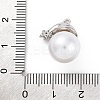 Rack Plating Brass with Cubic Zirconia Pendants and ABS Imitation Pearls Pendants KK-Q010-09P-3